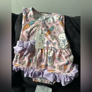 Pete and Lucy  Pink and Purple Bunny Diaper Cover